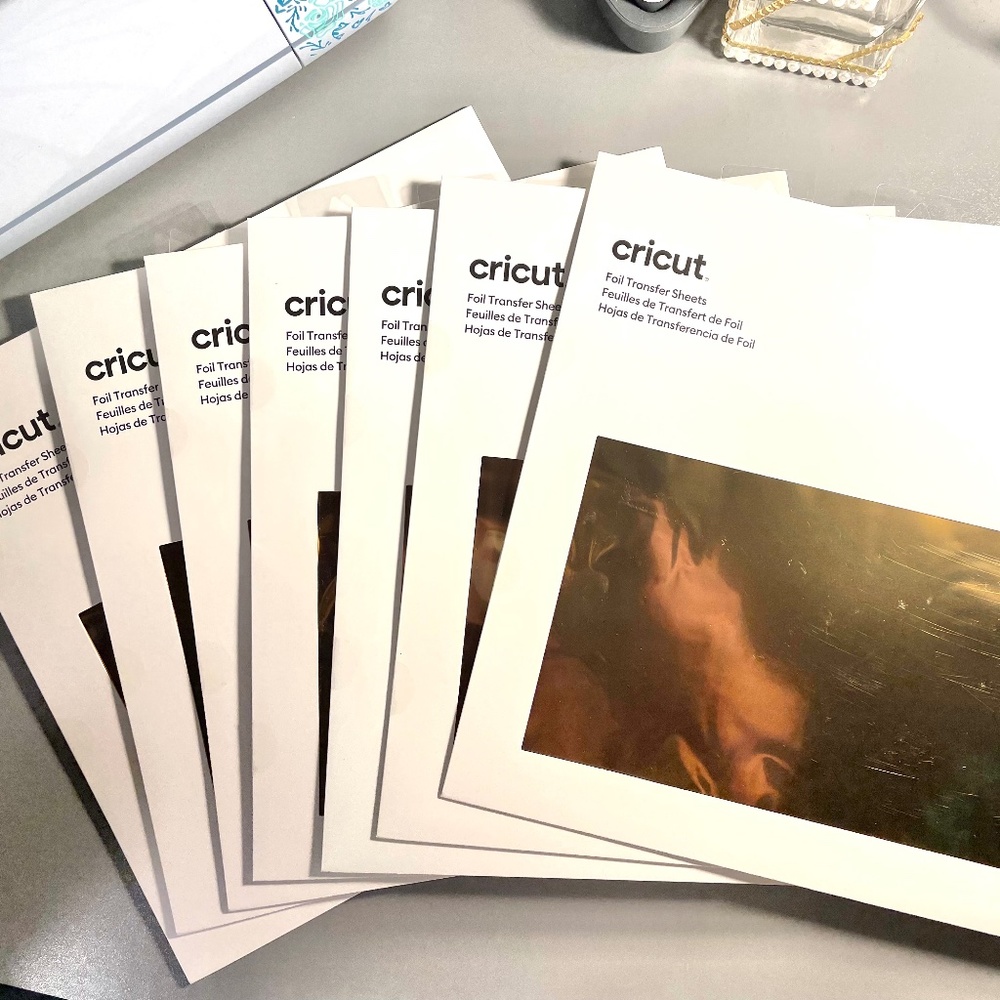 7 Packs of Cricut Gold 12x12 Foil Transfer Sheets